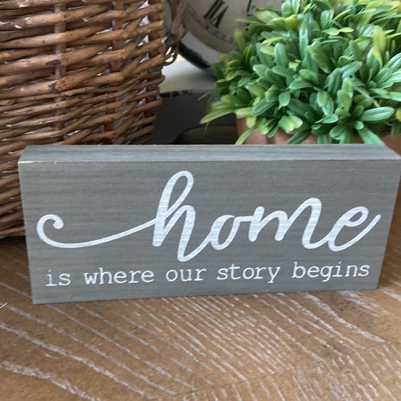 Last 1❗️Modern Farmhouse Home Is Where Our Story Begins Wood Sign - Picture 2 of 4